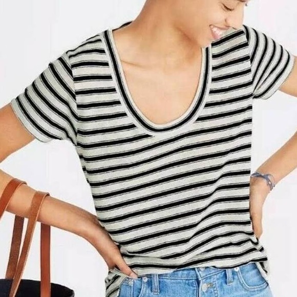 madewell city tee in calgary stripe - Picture 1 of 4